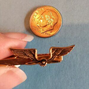 Vintage AIRPLANE wings tie clip